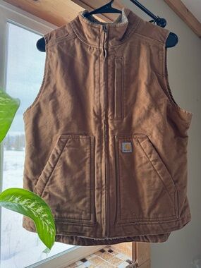 CARHARTT WASHED DUCK MOCK NECK VEST WOMENS SIZE SMALL